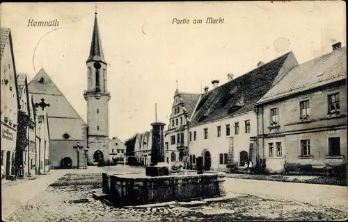 Ak Kemnath in der Oberpfalz, Partie am Markt