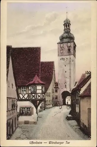 Ak Uffenheim in Mittelfranken, Würzburger Tor