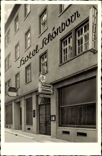 Ak Würzburg am Main Unterfranken, Hotel Schönborn, Herzogenstraße 2