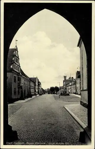 Ak Kemnath in der Oberpfalz, Blick durchs Tor, Straßenansicht