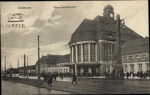 Ak Dortmund im Ruhrgebiet, Neuer Hauptbahnhof, Gleisansicht