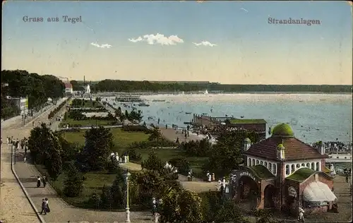 Ak Berlin Reinickendorf Tegel, Strandanlagen