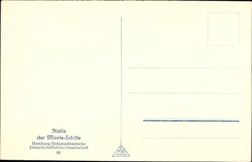 Ak HSDG Passagierschiff MS Monte, Halle, Innenansicht