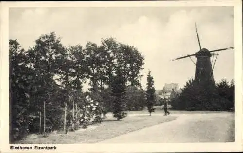 Ak Eindhoven Nordbrabant Niederlande, Elzentpark, Windmühle