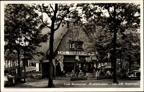 Ak Rijsbergen Nordbrabant, Cafe Restaurant Krabbebossen, Flagge