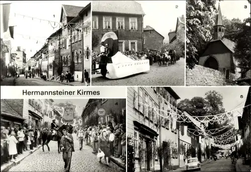 Ak Heilbad Heiligenstadt Eichsfeld, Hermannsteiner Kirmes, Festzug, Heimenstein, Klauskapelle