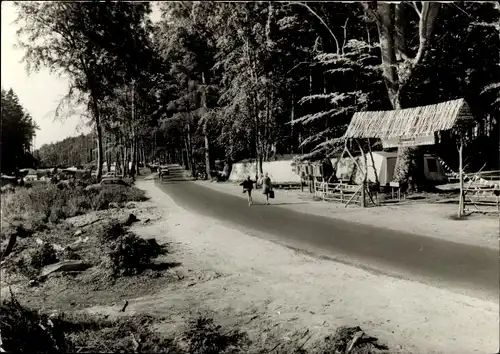 Ak Ostseebad Bansin Heringsdorf auf Usedom, Campingplatz A 53/54