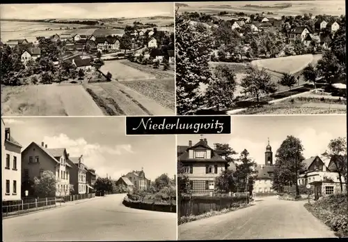 Ak Niederlungwitz Glauchau in Sachsen, Panorama, Straßenpartie