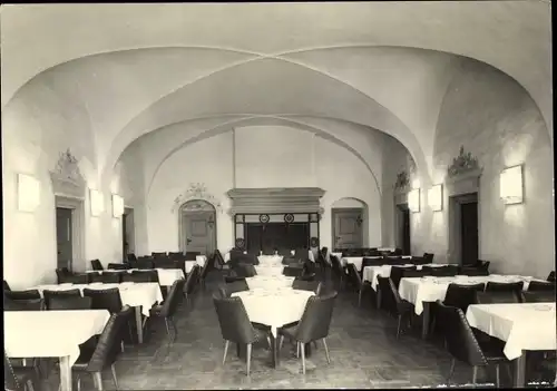 Ak Augustusburg im Erzgebirge, Schloss Augustusburg, HO Schlossgaststätte