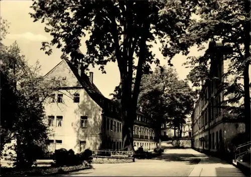 Ak Warmbad Wolkenstein in Sachsen, Straßenpartie