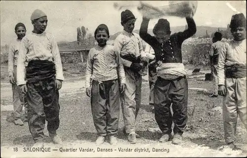 Ak Thessaloniki Griechenland, Bezirk Vardar, Tänze