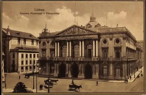 Ak Lisboa Lissabon Portugal, Camara Municipal e Pelourinho