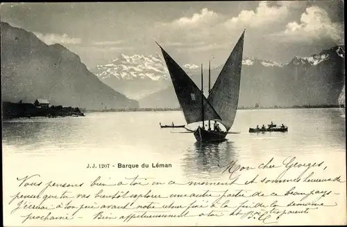 Ak Genf Kanton Schweiz, Barque du Lac Leman
