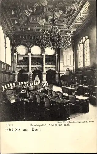 Ak Bern Stadt Schweiz, Bundespalast, Ständerath-Saal