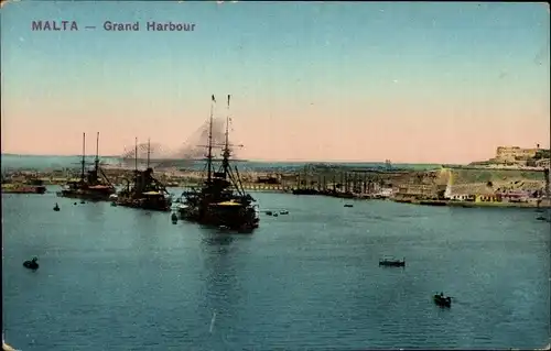 Ak Malta, Grand Harbour, Schiffe