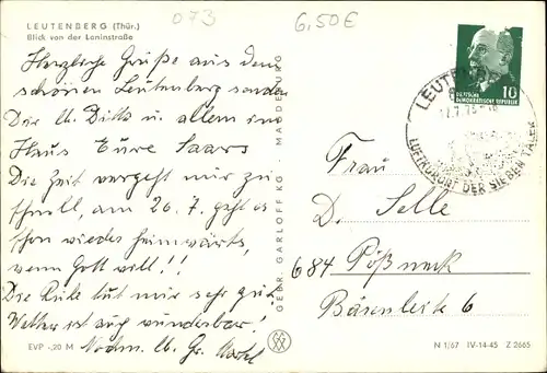 Ak Leutenberg in Thüringen, Leninstraße