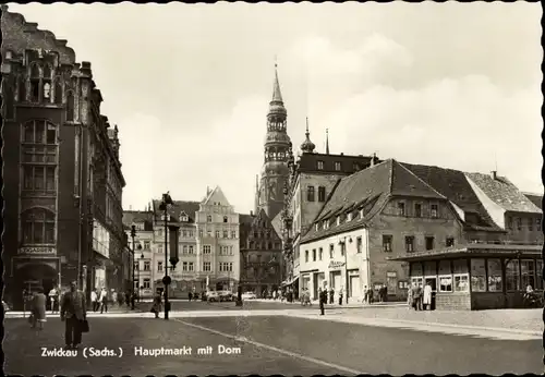 Ak Zwickau in Sachsen, Hauptmarkt, Dom