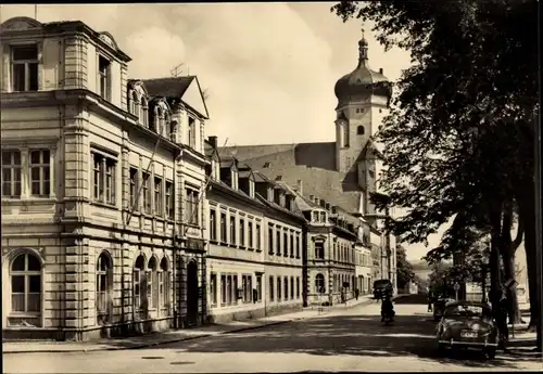 Ak Marienberg im Erzgebirge Sachsen, Am Markt, Kirche