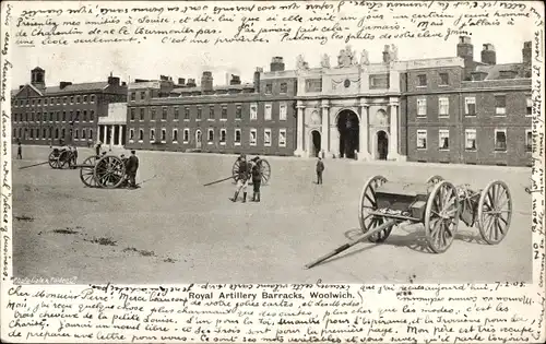 Ak Woolwich London, Royal Artillery Barracks