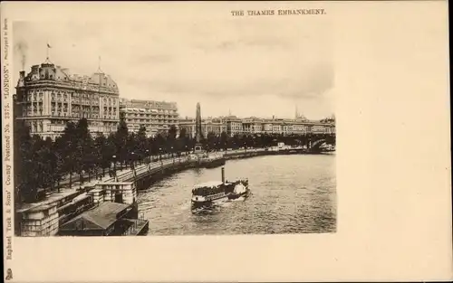 Ak London City England, The Thames Embankment