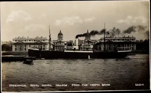 Ak Greenwich London England, Royal Naval College, From the North Bank