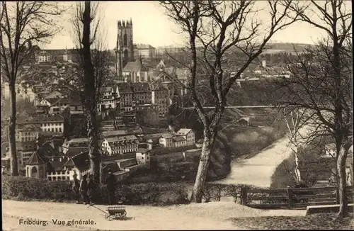 Ak Freiburg Stadt Freiburg Schweiz, Gesamtansicht