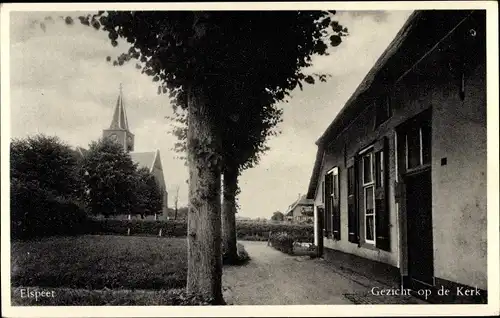 Ak Elspeet Gelderland, Kirchpartie