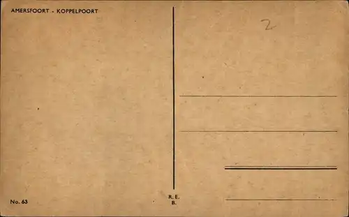 Ak Amersfoort Utrecht Niederlande, Koppelpoort, Wappen