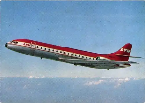 Ak Deutsches Passagierflugzeug der LTU, Caravelle SE 210 10 R