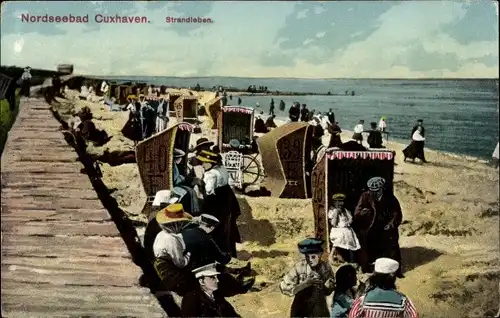 Ak Nordseebad Cuxhaven, Strandleben