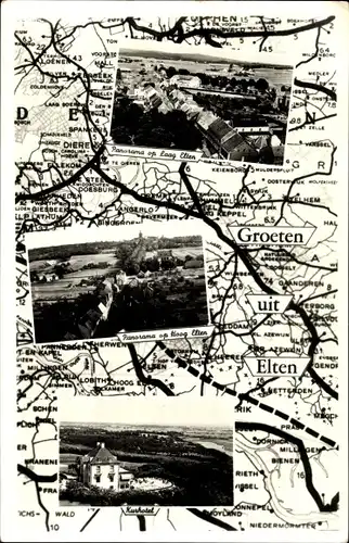 Landkarten Ak Elten Emmerich am Niederrhein, Das Kurhotel, Stadtteile, Duisburg, Dornick