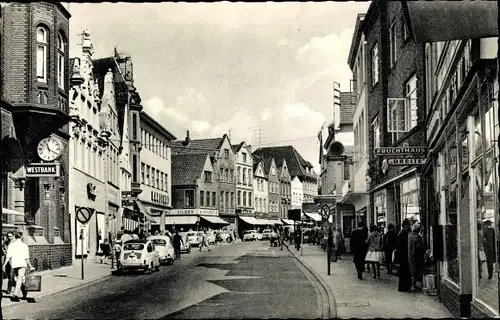 Ak Itzehoe in Holstein, Breite Straße, Autos, Fruchthaus, Westbank