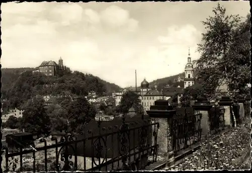 Ak Greiz im Vogtland, Blick auf den Ort