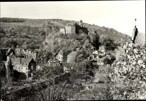 Ak Greiz im Vogtland, Blick auf den Ort, Burg