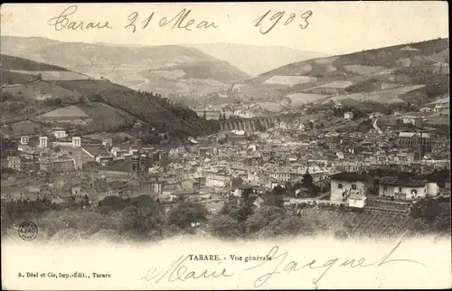 Ak Tarare Rhône, Vue generale