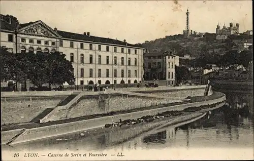 Ak Lyon Rhône, Kaserne von Serin und Fourvière