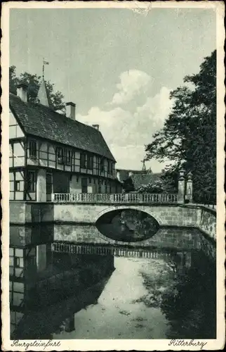 Ak Steinfurt in Westfalen, Teich bei der Ritterburg