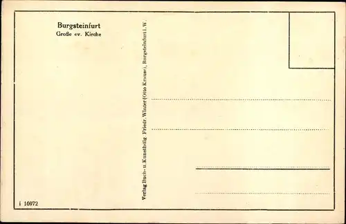 Ak Burgsteinfurt Steinfurt im Münsterland, große ev. Kirche