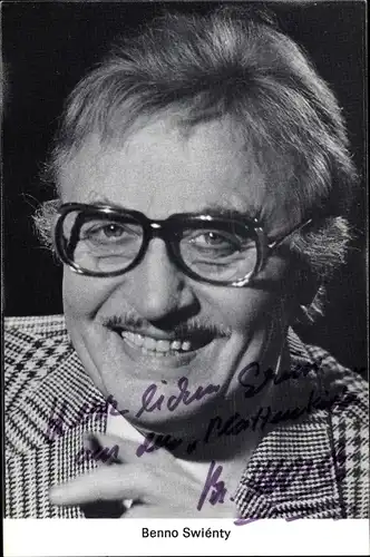Ak Schauspieler Benno Swienty, Portrait, Autogramm