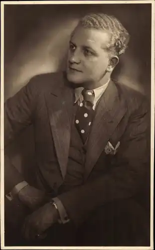 Foto Ak Schauspieler Erich Karl Brandes, Portrait, Autogramm