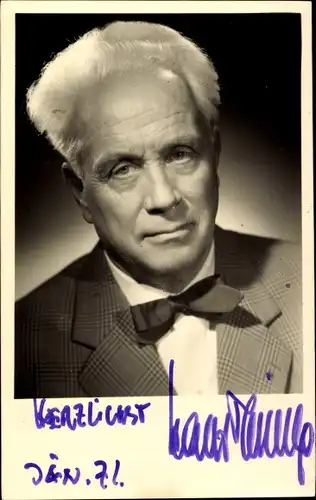 Foto Ak Schauspieler Hans Thimig, Portrait, Autogramm