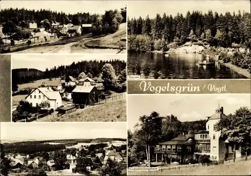 Ak Vogelsgrün Auerbach im Vogtland, Stausee, Kindererholungsheim