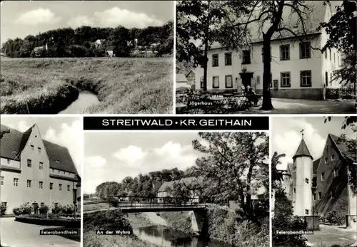 Ak Streitwald Frohburg in Sachsen, Feierabendheim, An der Wyhra, Jägerhaus