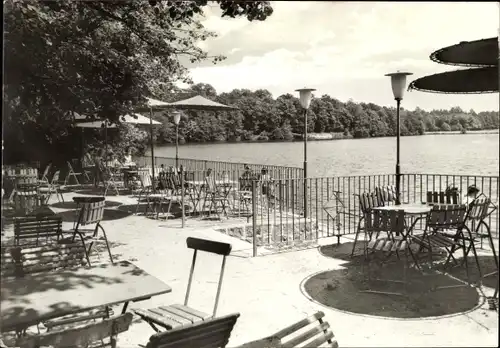 Ak Kohren Sahlis in Sachsen, Gaststätte Lindenvorwerk, Terrasse