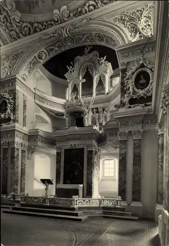 Ak Eisenberg in Thüringen, Schlosskapelle, Altar und Orgel