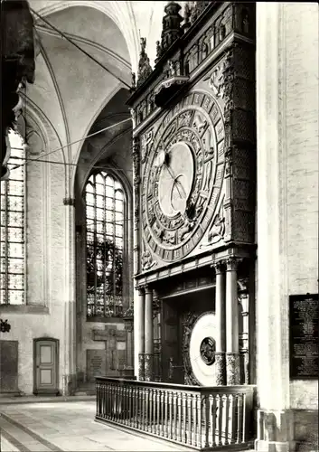 Ak Hansestadt Rostock, St. Marienkirche, Astronomische Uhr