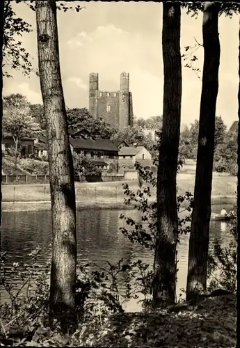 Ak Saalfeld an der Saale Thüringen, Burgruine Hoher Schwarm
