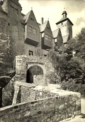 Ak Ranis in Thüringen, Burg, Museum, HO-Gaststätte, Vorburg