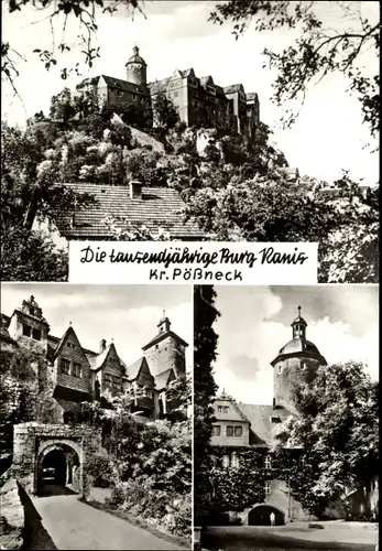 Ak Ranis in Thüringen, Burg, Museum, HO-Gaststätte