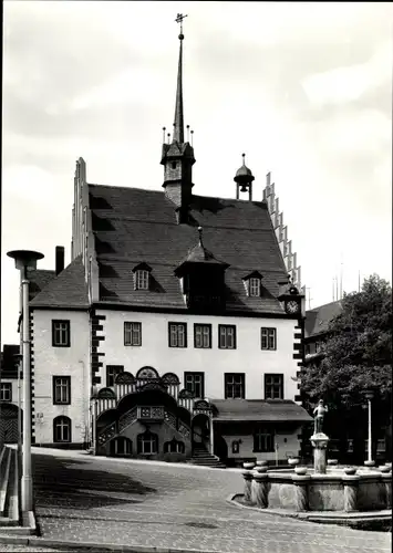 Ak Pößneck in Thüringen, Rathaus